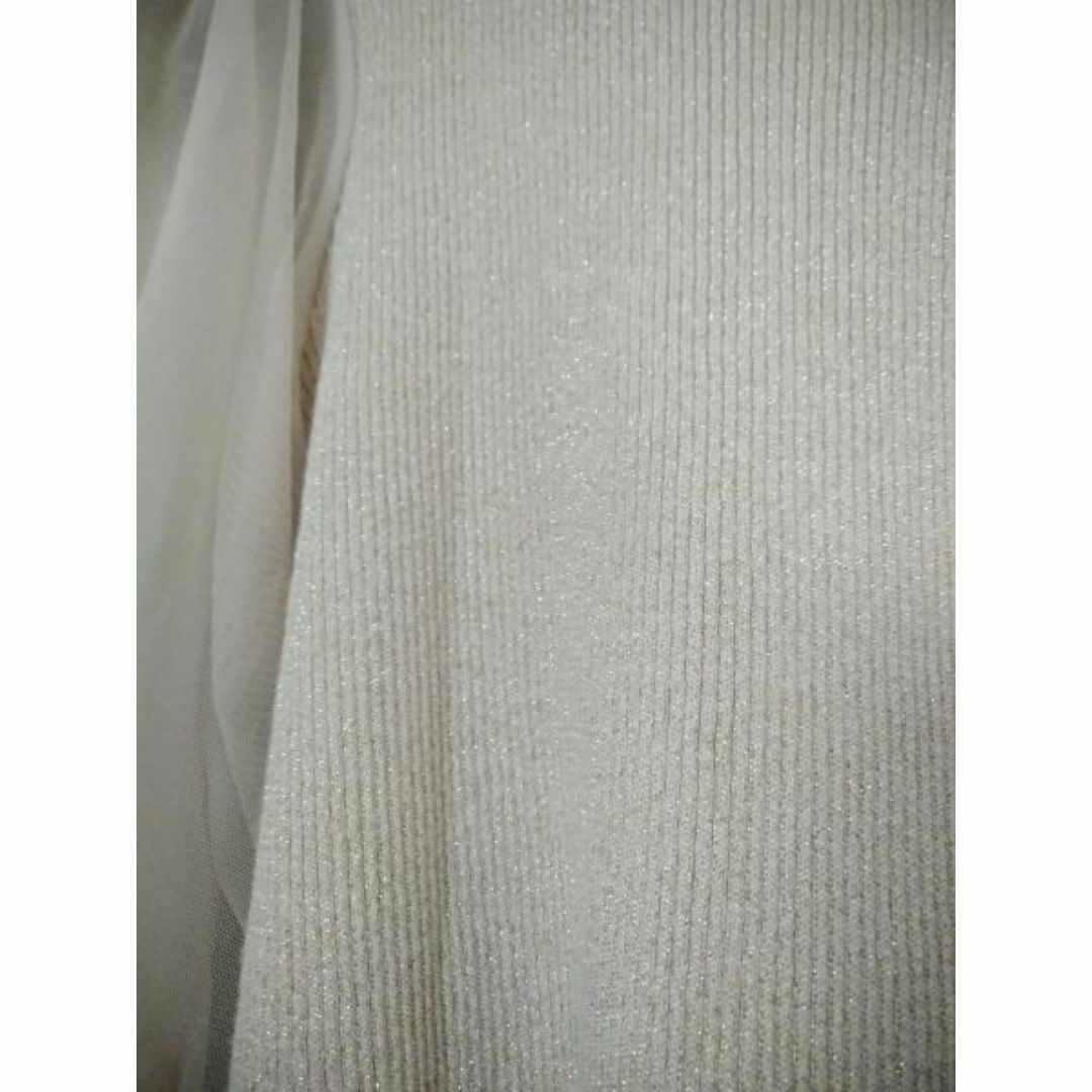 リブニット　カットソー　七分袖　ふんわり レディースのトップス(カットソー(長袖/七分))の商品写真
