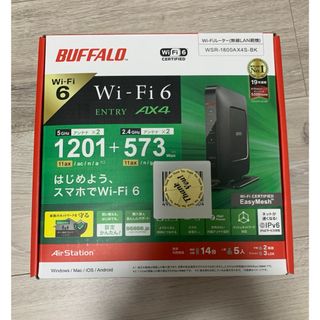 バッファロー(Buffalo)のBUFFALO Wi-Fiルーター WSR-1800AX4S-BK(PC周辺機器)