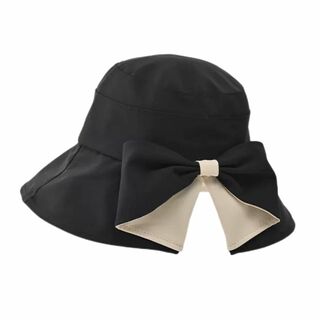 【色: ブラック】[Weuiean] UVカット 帽子 レディース 紫外線対策 