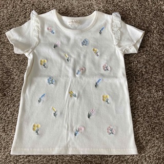 花刺繍カットソー　130(Tシャツ/カットソー)