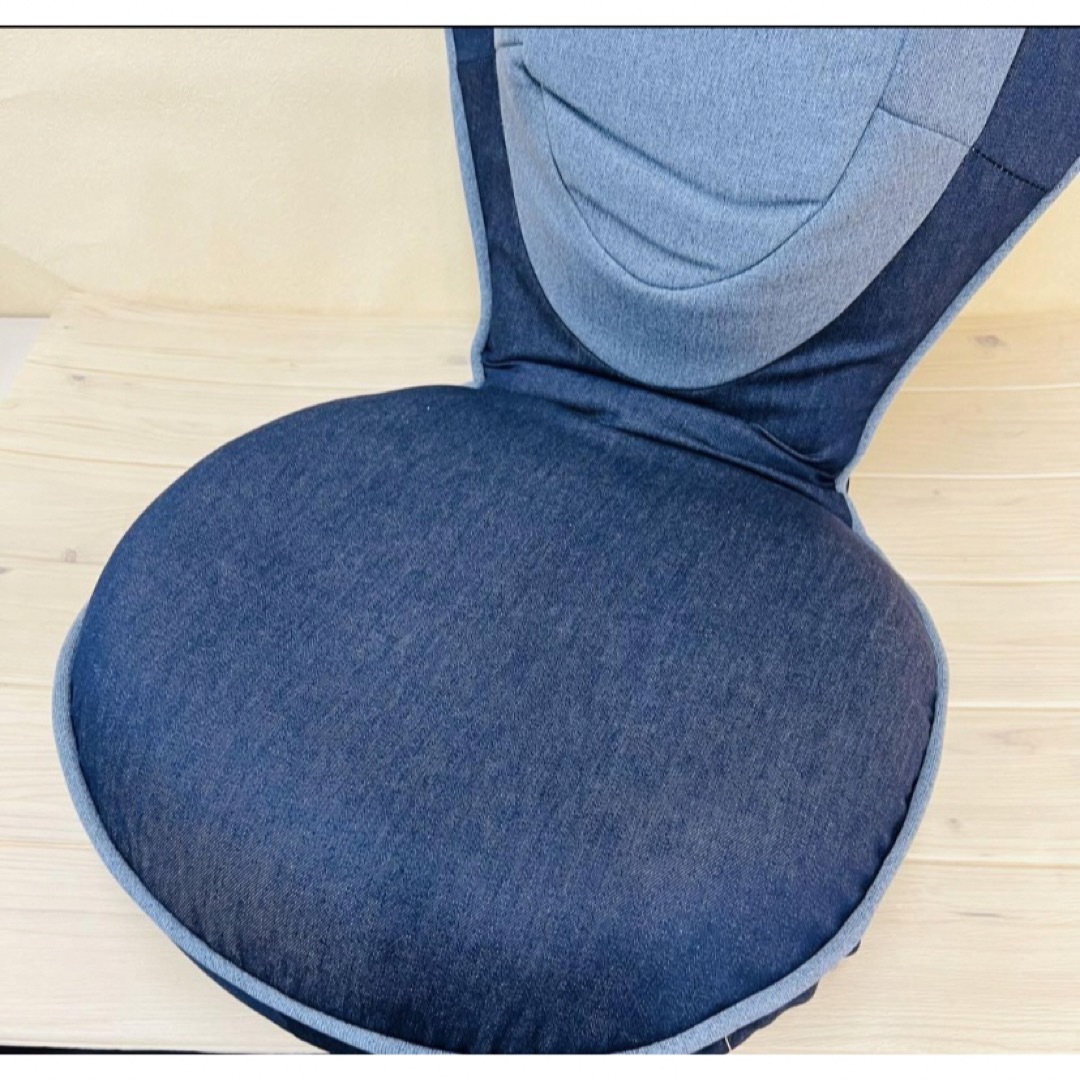 PROIDEA  背筋がGUUUN美姿勢座椅子インディゴスタイル ツートンカラー インテリア/住まい/日用品の椅子/チェア(座椅子)の商品写真