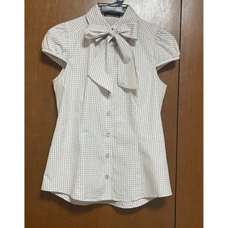 バーバリーブルーレーベル(BURBERRY BLUE LABEL)の《美品》BURBERRY BLUELABEL ギンガムチェックシャツ(シャツ/ブラウス(半袖/袖なし))