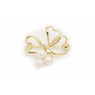 ミキモト(MIKIMOTO)のミキモト K18YG 3Pアコヤ真珠 5.0～5.5mm デザイン ブローチ【新宿店】【中古】【新着】(ブローチ/コサージュ)