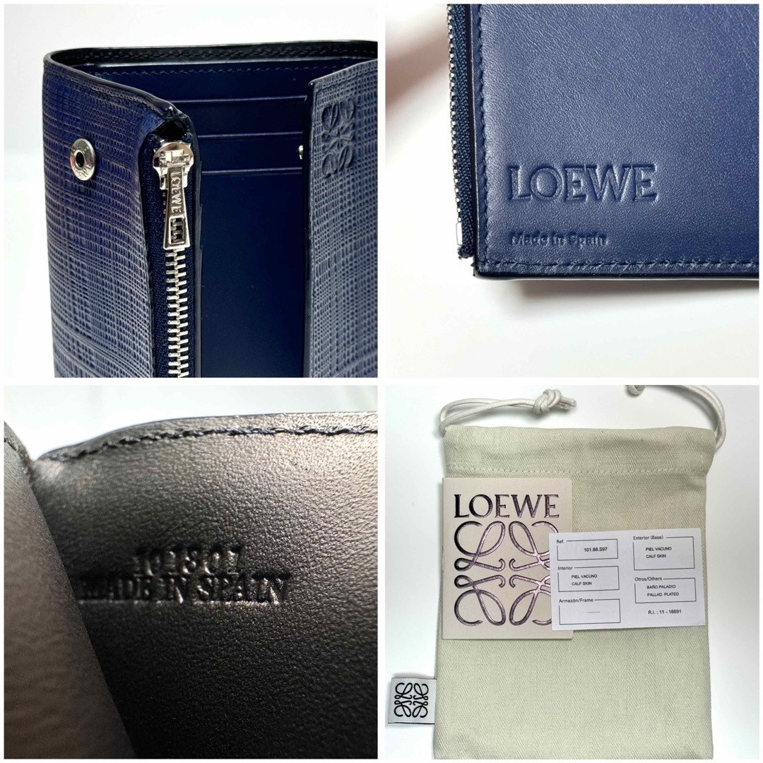 LOEWE(ロエベ)のロエベ リネン スモール ヴァーティカル ジップ ウォレット 三つ折り 財布 レディースのファッション小物(財布)の商品写真