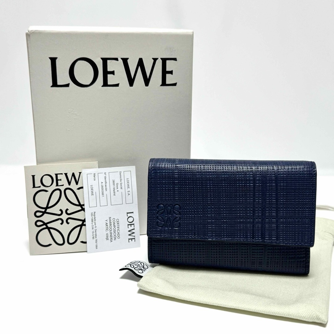 LOEWE(ロエベ)のロエベ リネン スモール ヴァーティカル ジップ ウォレット 三つ折り 財布 レディースのファッション小物(財布)の商品写真