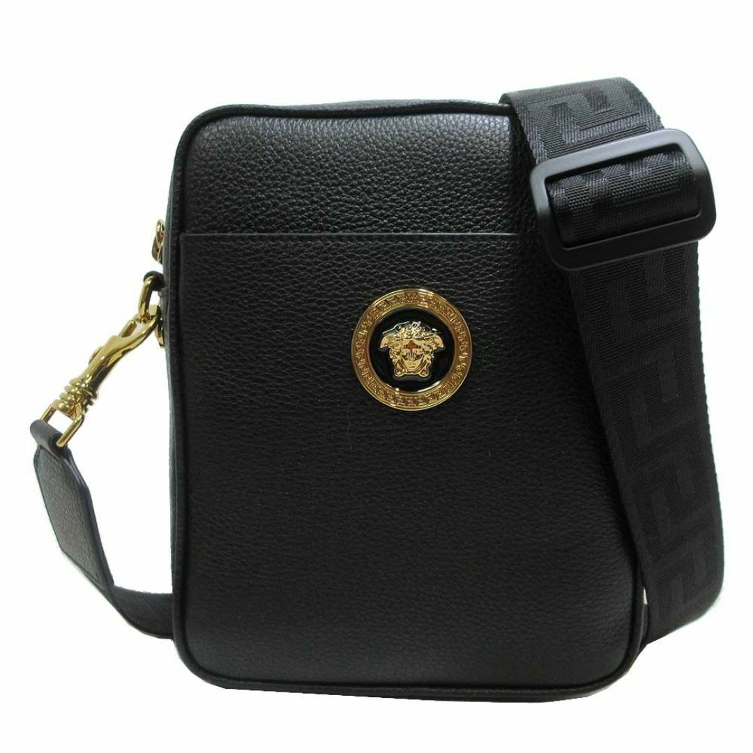 VERSACE(ヴェルサーチ)の【新品】ヴェルサーチェ ショルダーバッグ 1002885 (ブラック) VERSACE メドゥーサ ロゴ レザー 斜め掛け アウトレット レディース レディースのバッグ(ショルダーバッグ)の商品写真