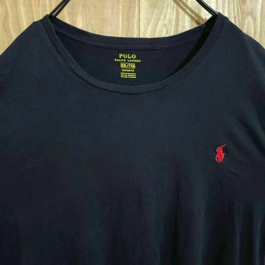 POLO RALPH LAUREN(ポロラルフローレン)のラルフローレン ロゴ Tシャツ ブラック 黒 USA古着 90s 長袖 メンズ メンズのトップス(Tシャツ/カットソー(七分/長袖))の商品写真