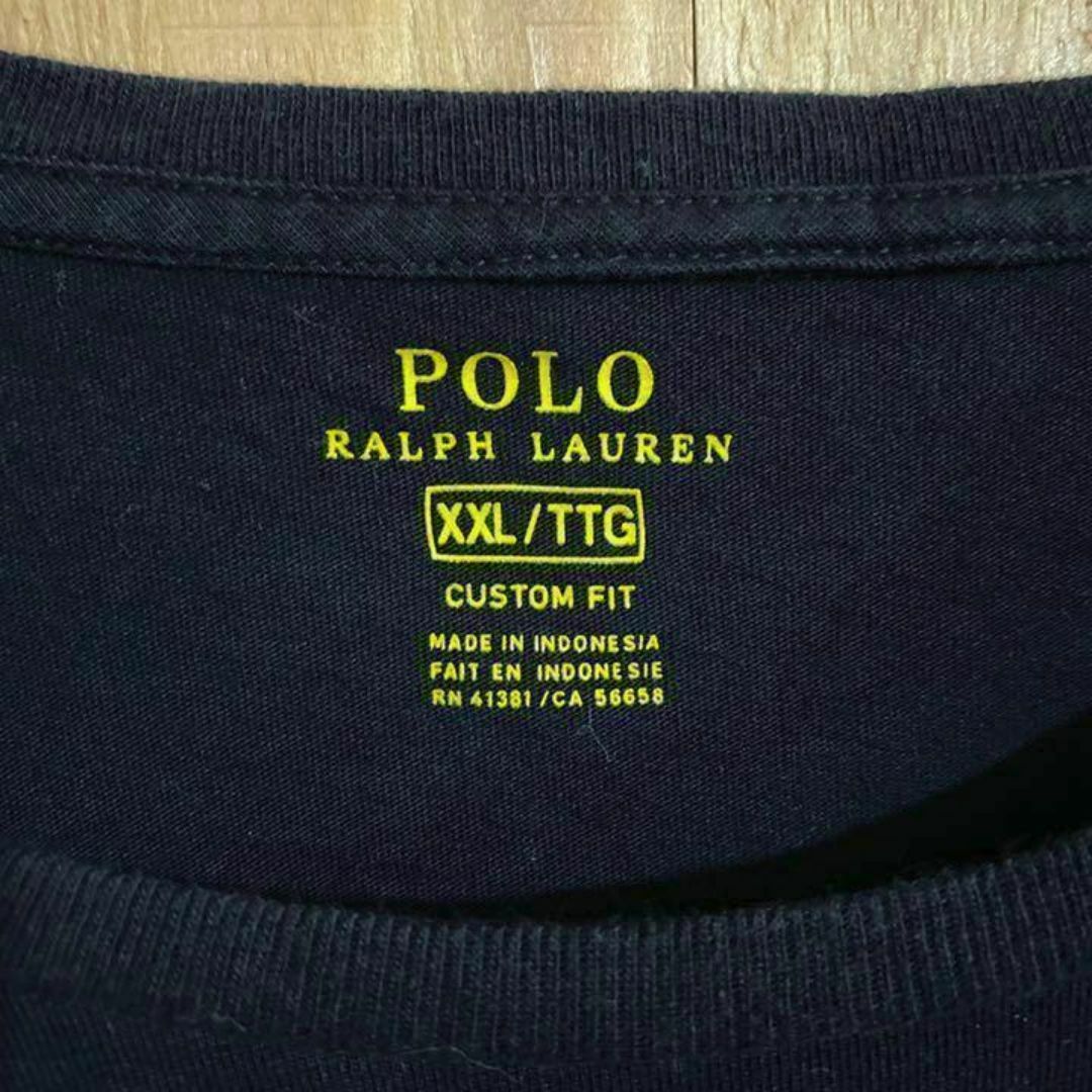 POLO RALPH LAUREN(ポロラルフローレン)のラルフローレン ロゴ Tシャツ ブラック 黒 USA古着 90s 長袖 メンズ メンズのトップス(Tシャツ/カットソー(七分/長袖))の商品写真