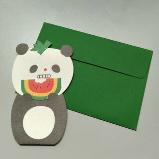 韓国 メッセージカード パンダ(カード/レター/ラッピング)