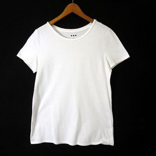 スリードッツ(three dots)のスリードッツ three dots Tシャツ コットン 半袖 M 白 USA製(Tシャツ/カットソー(半袖/袖なし))