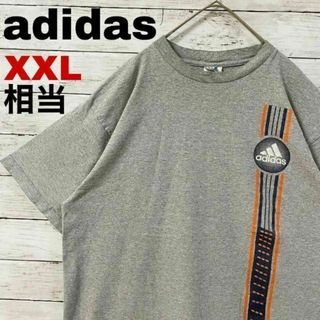 adidas - m13 US古着　adidas　半袖Tシャツ　アディダス　ストライプ柄　ロゴ