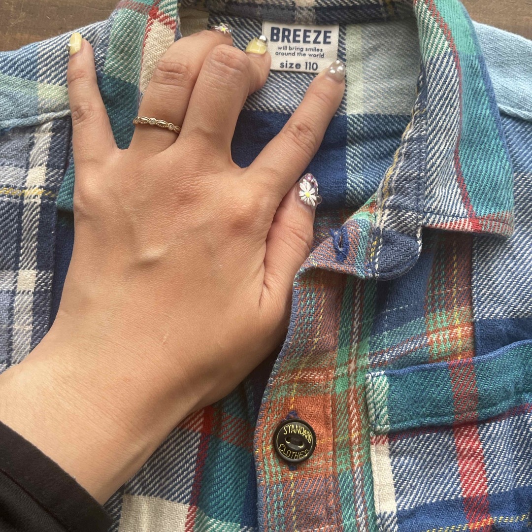 BREEZE(ブリーズ)の【ブリーズ】チェックシャツ【USED】 キッズ/ベビー/マタニティのキッズ服男の子用(90cm~)(Tシャツ/カットソー)の商品写真