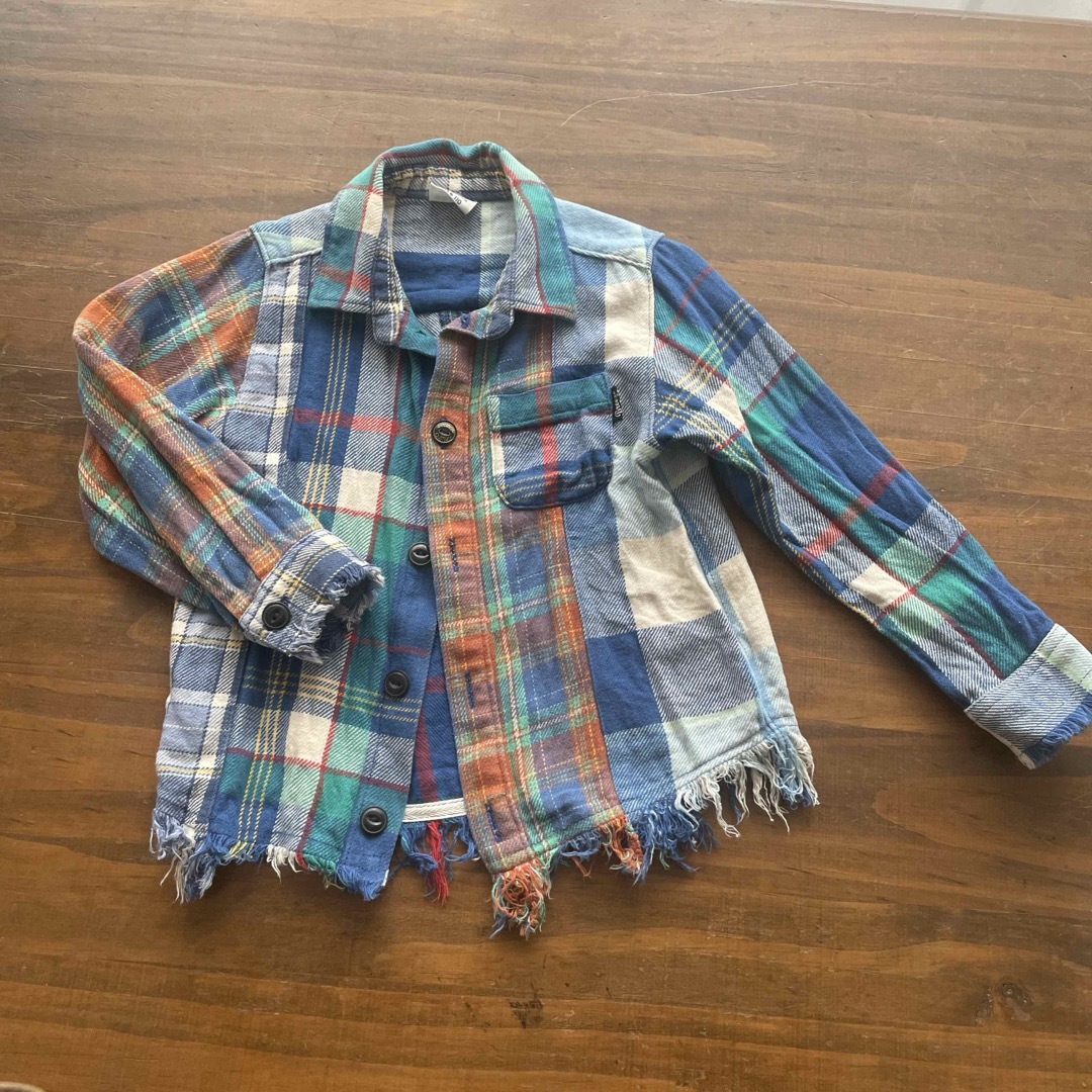 BREEZE(ブリーズ)の【ブリーズ】チェックシャツ【USED】 キッズ/ベビー/マタニティのキッズ服男の子用(90cm~)(Tシャツ/カットソー)の商品写真