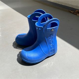 クロックス(crocs)の【 CROCS 】 クロックス 長靴 青ブルー(長靴/レインシューズ)