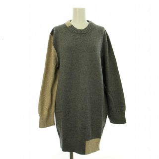 エムエムシックス(MM6)のMM6 Maison Margiela 20AW ロングニット XS グレー 茶(ニット/セーター)