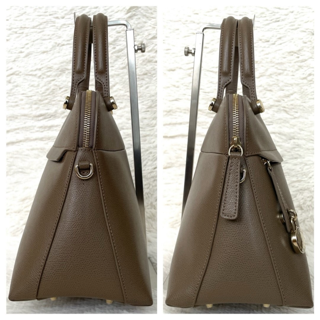 美品★FURLA フルラ パイパー ハンドバッグ 2way レザー ブラウン 茶 美品★FURLA フルラ パイパー ハンドバッグ 2way レザー ブラウン 茶