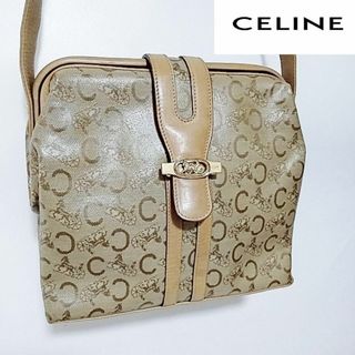 セリーヌ(celine)のセリーヌ　DIFFUSION　ショルダーバッグ　PVC　本革　馬車ロゴ　ベージュ(ショルダーバッグ)