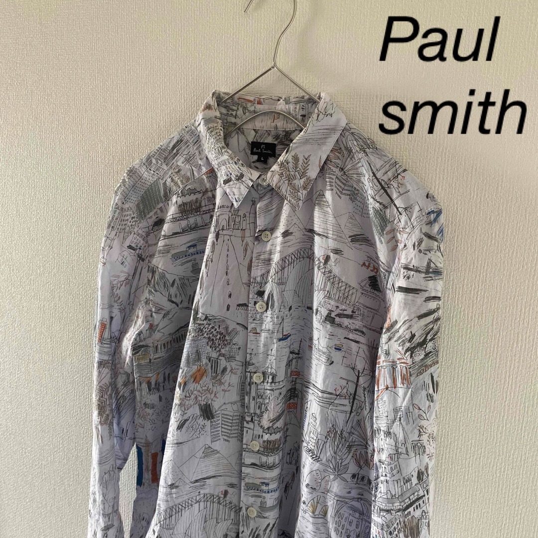 Paul Smith(ポールスミス)のPaulsmithポールスミスアートシャツメンズ長袖グラフィックL メンズのトップス(シャツ)の商品写真