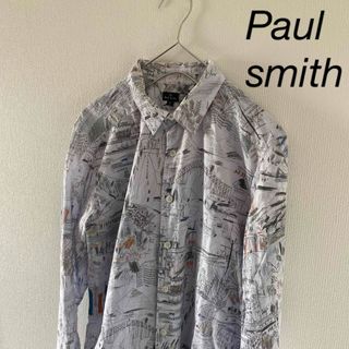 ポールスミス(Paul Smith)のPaulsmithポールスミスアートシャツメンズ長袖グラフィックL(シャツ)