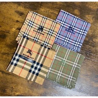 バーバリー(BURBERRY)の新品シール付き☆BURBERRYバーバリー☆定番４枚セット(ハンカチ)