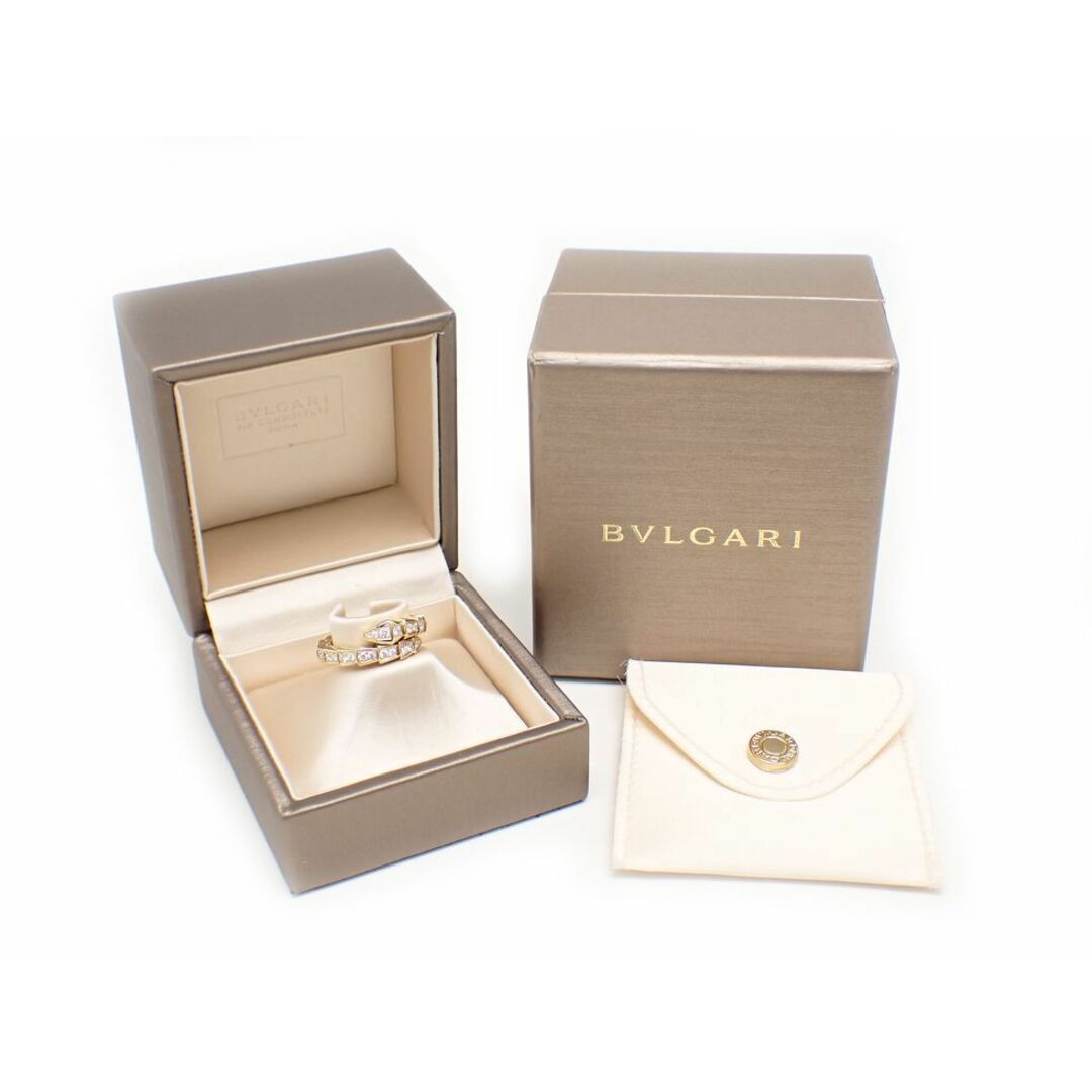 BVLGARI(ブルガリ)のブルガリ K18YG パヴェダイヤ セルペンティヴァイパー リング ＃M【新宿店】【中古】【新着】 レディースのアクセサリー(リング(指輪))の商品写真