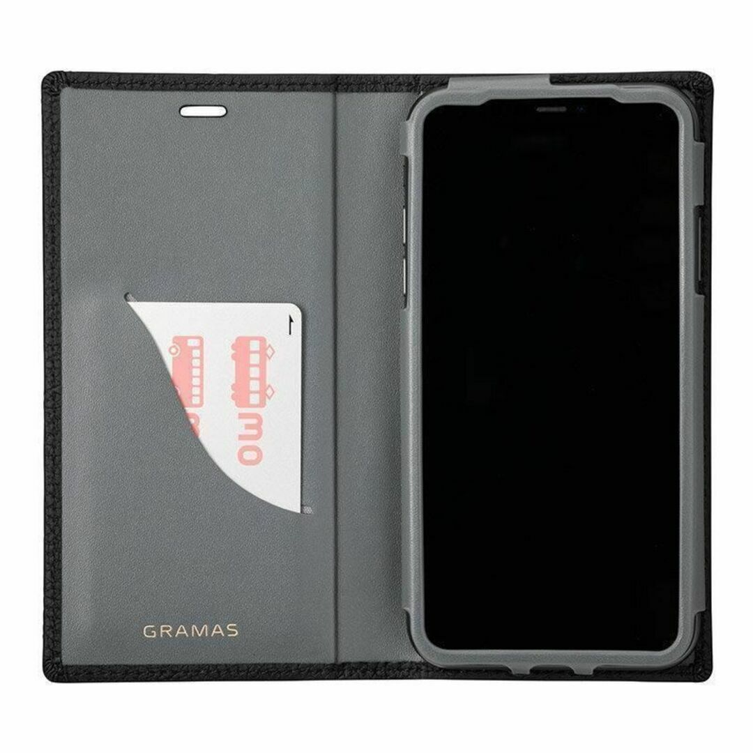 GRAMAS(グラマス)のGRAMAS 本革 iPhone11Pro/X/XS 兼用 手帳型 ブラック スマホ/家電/カメラのスマホアクセサリー(iPhoneケース)の商品写真