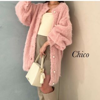 フーズフーチコ(who's who Chico)の新品 Chico パール釦カーデ(カーディガン)