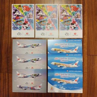 ディズニー(Disney)のJAL ディズニー ポストカード 9枚(ノベルティグッズ)