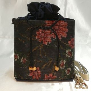 巾着袋　肩掛け　自立　ハンドメイド　HandMye(ショルダーバッグ)