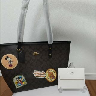 COACH - COACH コーチ ディズニー シグネチャー トートバッグ ブラウン ミッキー