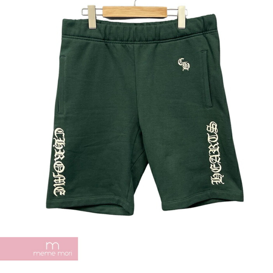 Chrome Hearts(クロムハーツ)のCHROME HEARTS Y NOT SLO RIDE Sweat Shorts クロムハーツ ワイノットスローライドスウェットショーツ ハーフパンツ ロゴ刺繍 シルバープレート グリーン サイズM 【240415】【新古品】【me04】 メンズのスーツ(スラックス/スーツパンツ)の商品写真