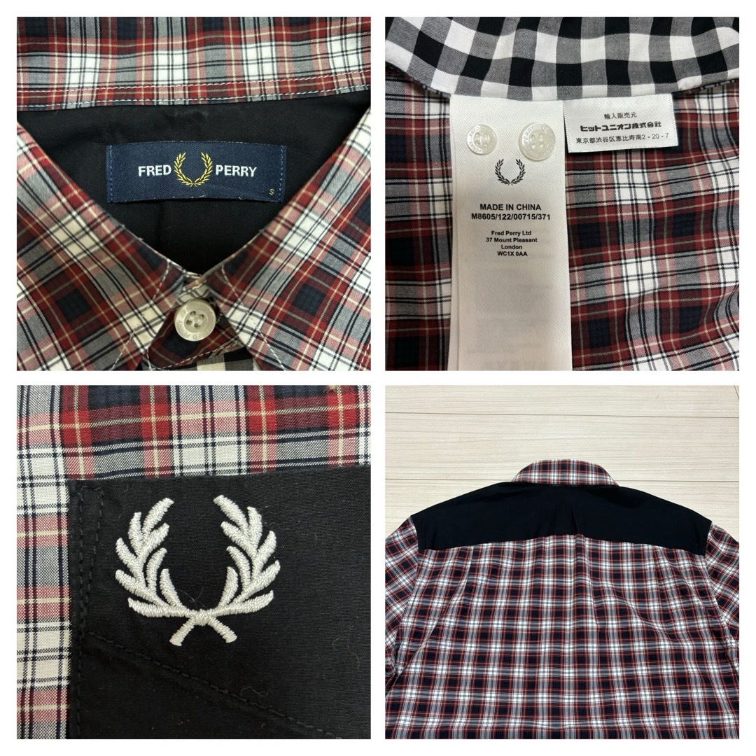 FRED PERRY(フレッドペリー)の美品■FRED PERRY フレッドペリー■チェック パッチワーク BD シャツ メンズのトップス(シャツ)の商品写真