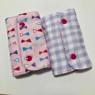 抱っこ紐よだれカバー リバーシブル ハンドメイド リボン(抱っこひも/おんぶひも)