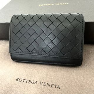 Bottega Veneta - 美品☆ボッテガヴェネタ イントレチャート 名刺入れ カードケース ブラック 黒