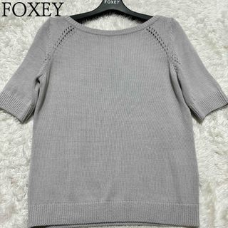 フォクシー(FOXEY)のFOXEY NEW YORK COLLECTION サマー半袖コットンニット(ニット/セーター)