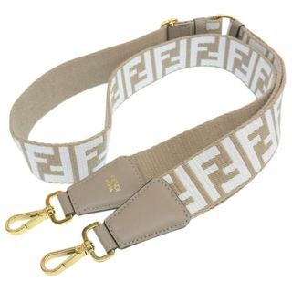 アザー(other)のフェンディ FENDI ストラップユー ショルダーストラップ ズッカ キャンバス レザー ベージュ ホワイト 8AV386 中古 新入荷 OBB0552(その他)