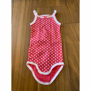 プチバトー(PETIT BATEAU)のPETIT BATAU 6m/67cm ドット柄キャミロンパース(タンクトップ/キャミソール)