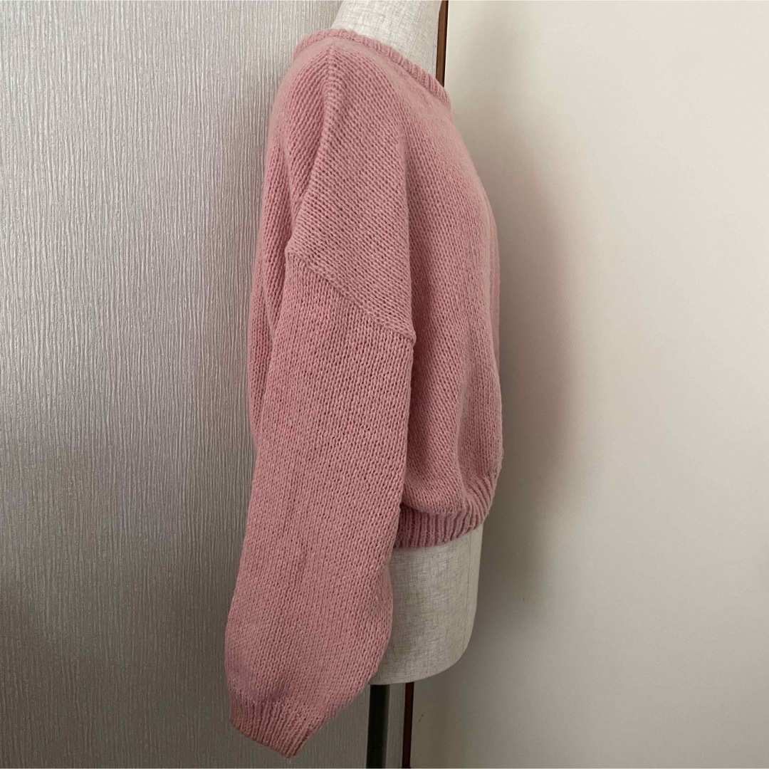 リブニット セーター ピンク色 pink 長袖 トップス レディース レディースのトップス(ニット/セーター)の商品写真