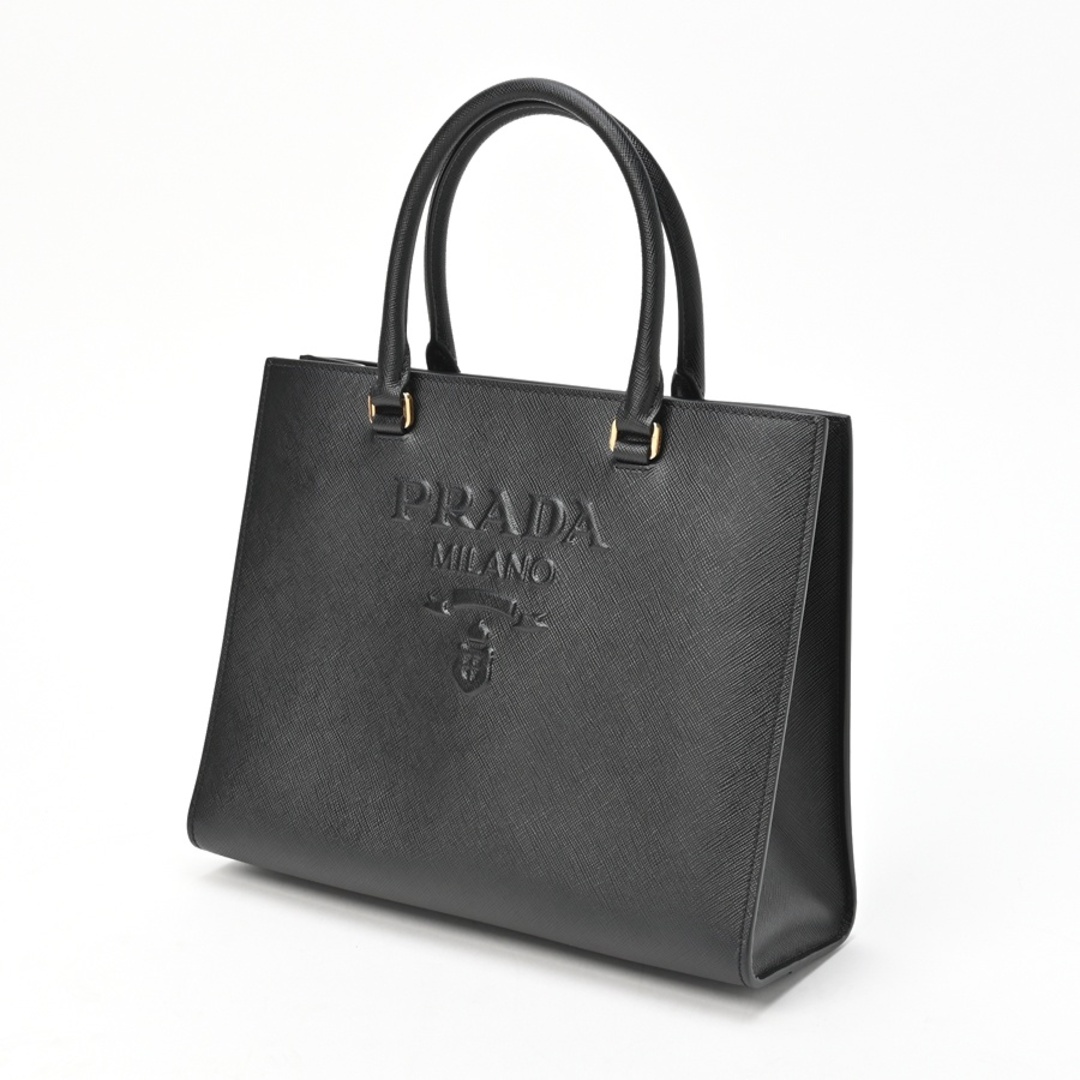 プラダ / PRADA　ミディアム サフィアーノレザー  ハンドバッグ/トートバッグ   1BA337　レザー　ブラック 　【中古】 商品番号 S-155470 レディースのバッグ(トートバッグ)の商品写真