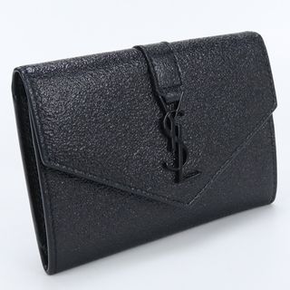 サンローラン(Saint Laurent)のサンローラン フラップ付き カードケース 423483 C133U 1000 カードケース(パスケース/IDカードホルダー)