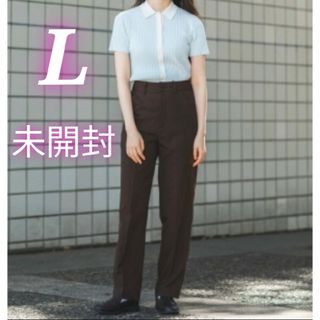 ユニクロ(UNIQLO)のユニクロ　イネス　INES　リブボーダーポロカーディガン(半袖)　ブルー　L(カーディガン)