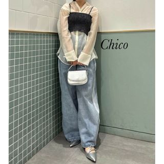 新品 Chico ニットビスチェ付シャツセット