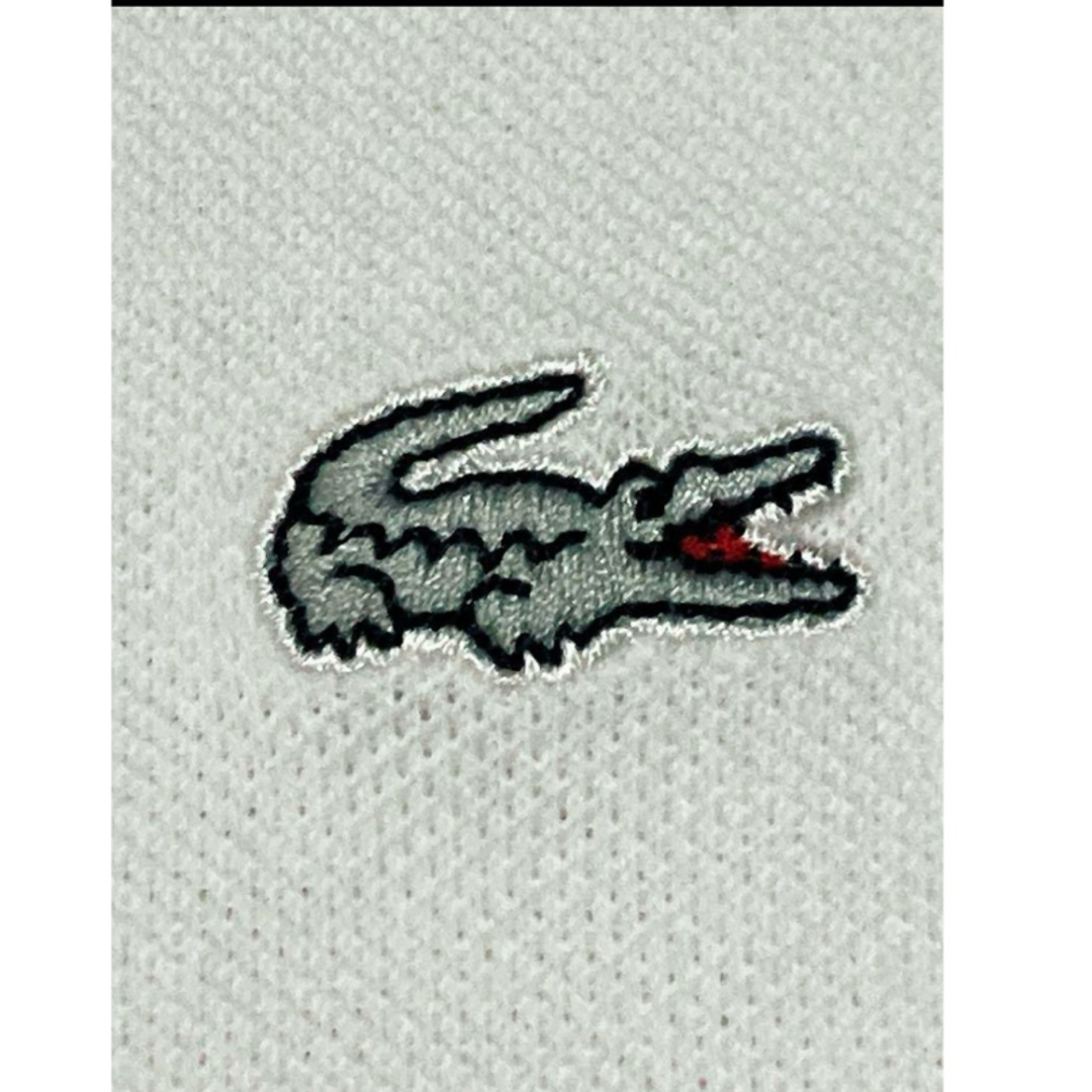 LACOSTE(ラコステ)のラコステ　スリムフィット　無地　ポロシャツ　美品　ホワイト　LACOSTE メンズのトップス(ポロシャツ)の商品写真