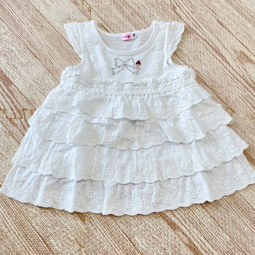 mikihouse(ミキハウス)のチュニック 100 キッズ/ベビー/マタニティのキッズ服女の子用(90cm~)(Tシャツ/カットソー)の商品写真