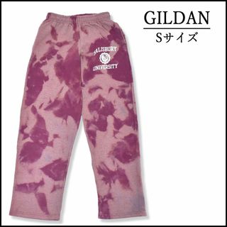 ギルタン(GILDAN)のメンズ服タイダイ柄ブリーチスウェットパンツS　古着屋　プリント　迷彩　赤　柄物(その他)