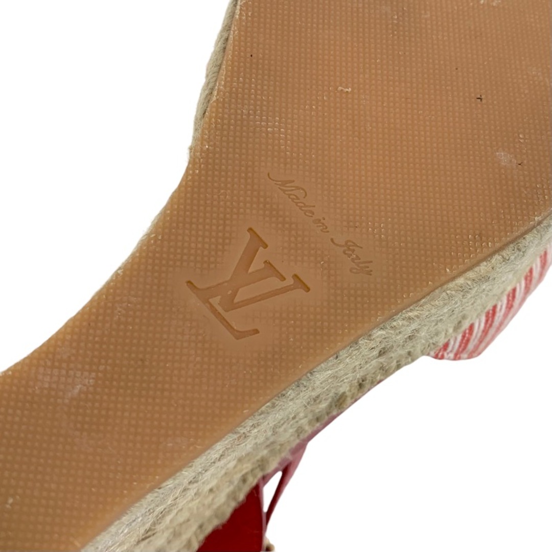 LOUIS VUITTON(ルイヴィトン)のルイヴィトン LOUIS VUITTON セイルアウェイライン サンダル 靴 シューズ キャンバス レザー レッド ウェッジソール エスパドリーユ モノグラム レディースの靴/シューズ(サンダル)の商品写真