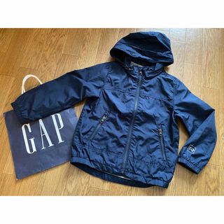 ギャップキッズ(GAP Kids)のGAPKIDSパーカーウインドブレーカー★シンプルXS110cm紺シャカシャカ(ジャケット/上着)