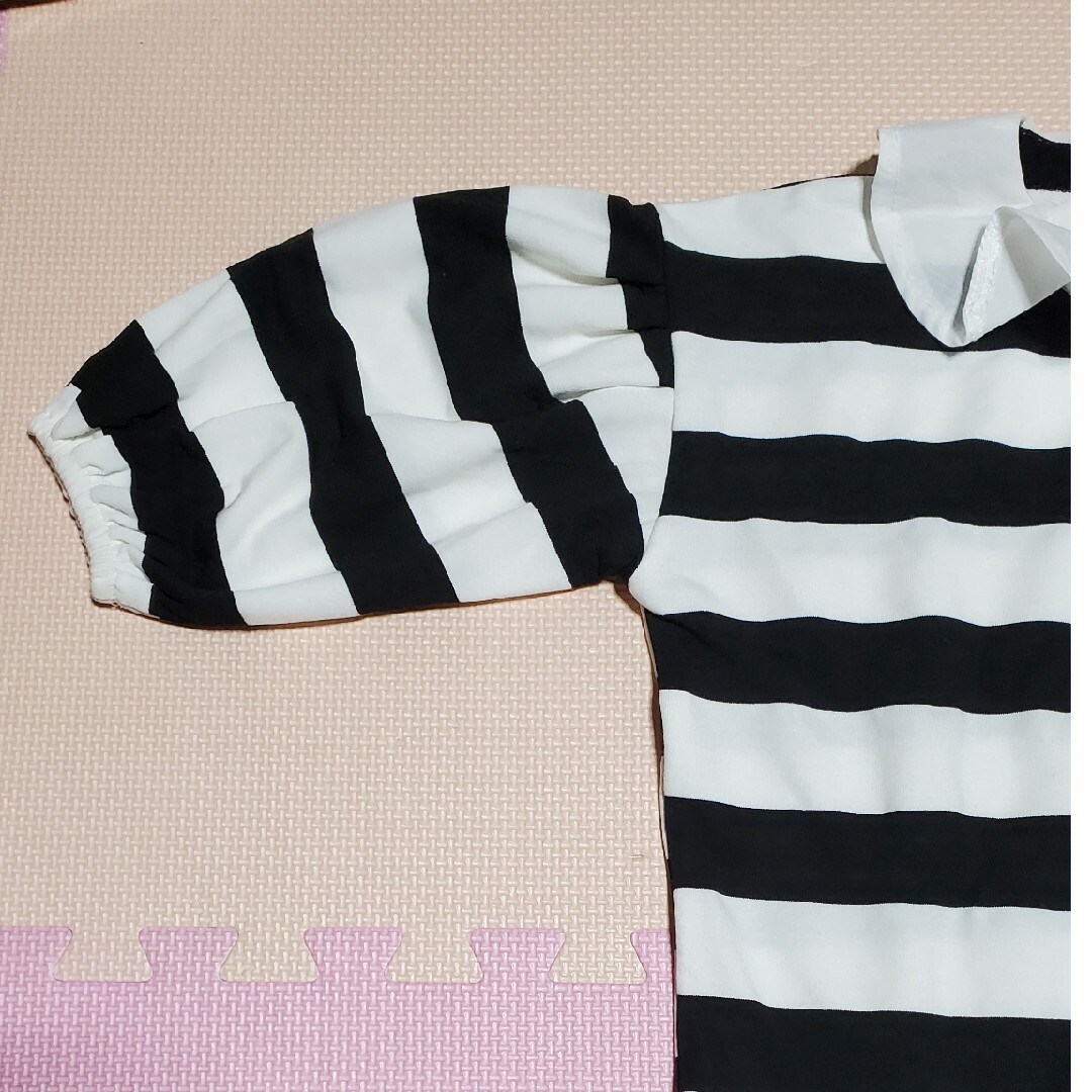 韓国子供服マニマカロン◯ボーダーワンピ　120 キッズ/ベビー/マタニティのキッズ服女の子用(90cm~)(ワンピース)の商品写真