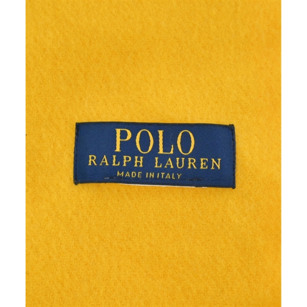 POLO RALPH LAUREN(ポロラルフローレン)のPolo Ralph Lauren ポロラルフローレン マフラー - 黄 【古着】【中古】 メンズのファッション小物(マフラー)の商品写真