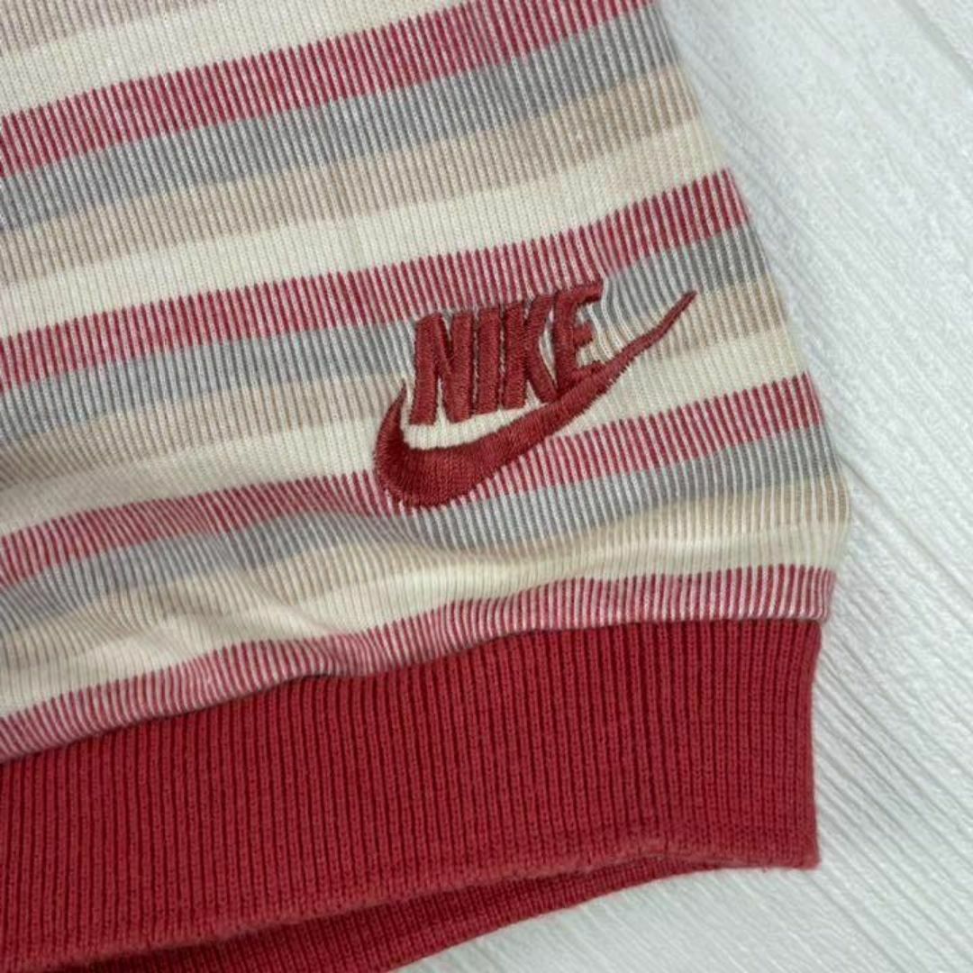 NIKE(ナイキ)の激レア ナイキ ポロシャツ ボーダー 5分袖 刺繍ロゴ ビックサイズ USA古着 メンズのトップス(ポロシャツ)の商品写真